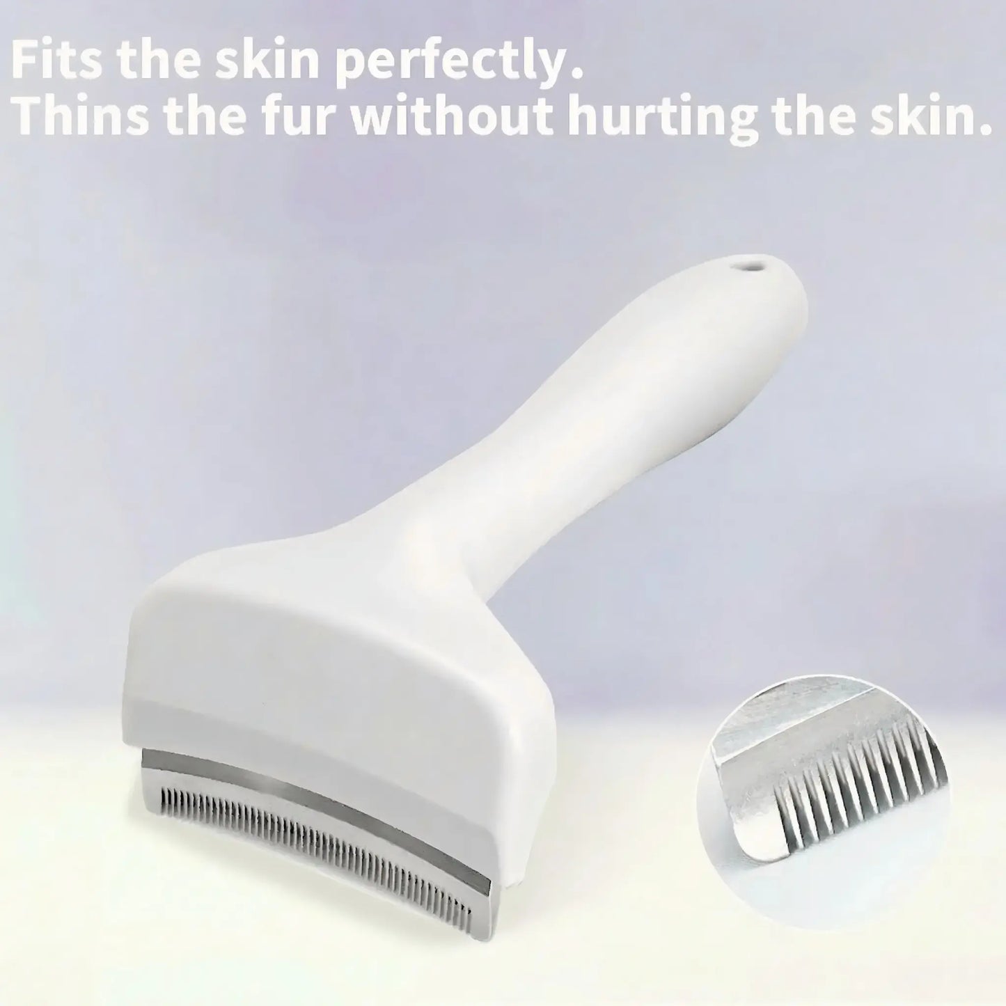 Professional Pet Deshedding Brush, Compact Undercoat Rake with Dense Teeth Structure for Long Hair Dogs & Cats, Fast Deshedding Reduction, Dematting & Clean Fur Grooming Tool, Long Hair Removal