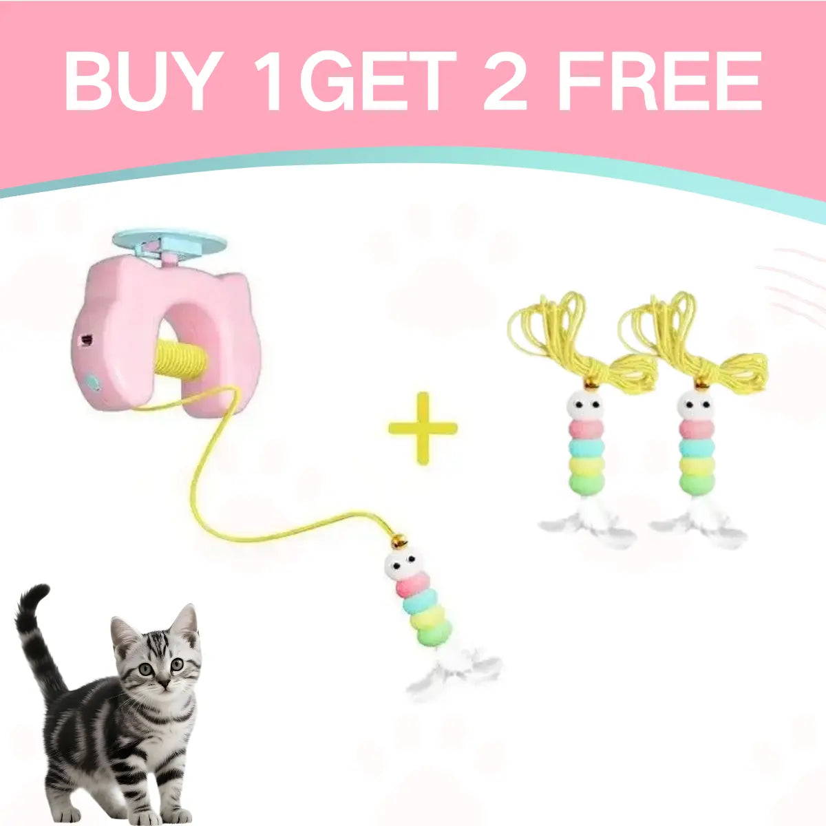 Viral Electric Hanging Cat Teaser Toy, USB Rechargeable Automatic Lifting Interactive Toy for Indoor Kitten Boredom Relief Chirping Flapping Bird Elastic Rope Hanging Cat Toy Multi Household Fun Game Door Clip Design Seek Motion Sensor Bore Pet Goods